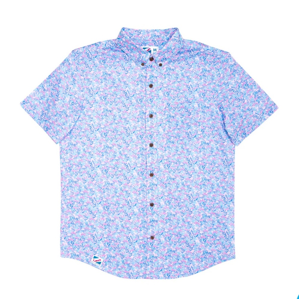 Bermies Coral Reef Hawaiian Shirt
COTTON STRETCH SHIRT
Men’s Size Medium EUC